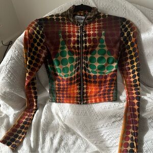 Jean Paul Gaultier Colorful Dot Long Sleeve Top